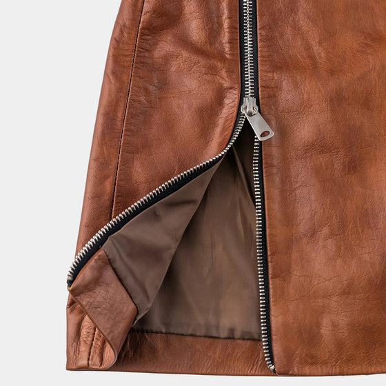 Double zipper mini skirt