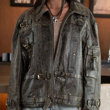  Olive Biker Jacket