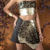 Gold & Brown Hair on Corset