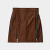 Double zipper mini skirt
